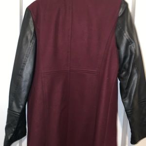 Michael kors coat with leather sleeves